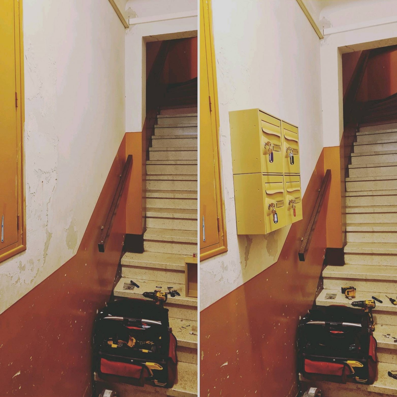 Installation bloc boîte à lettre