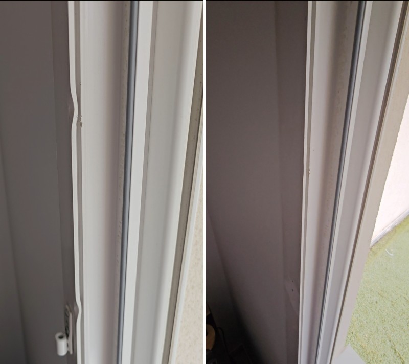 réparation de traces de pesé sur porte et fenêtres pvc , a MARTIGUES.